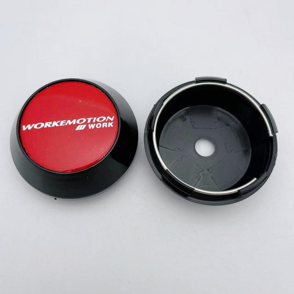4pcs 60mm 64mm 65mm 68mm 69mm W Work Emotion Logo Badge Car Wheel Center Caps High Cap Wheel Hubcaps Rim Cover Car Accessories