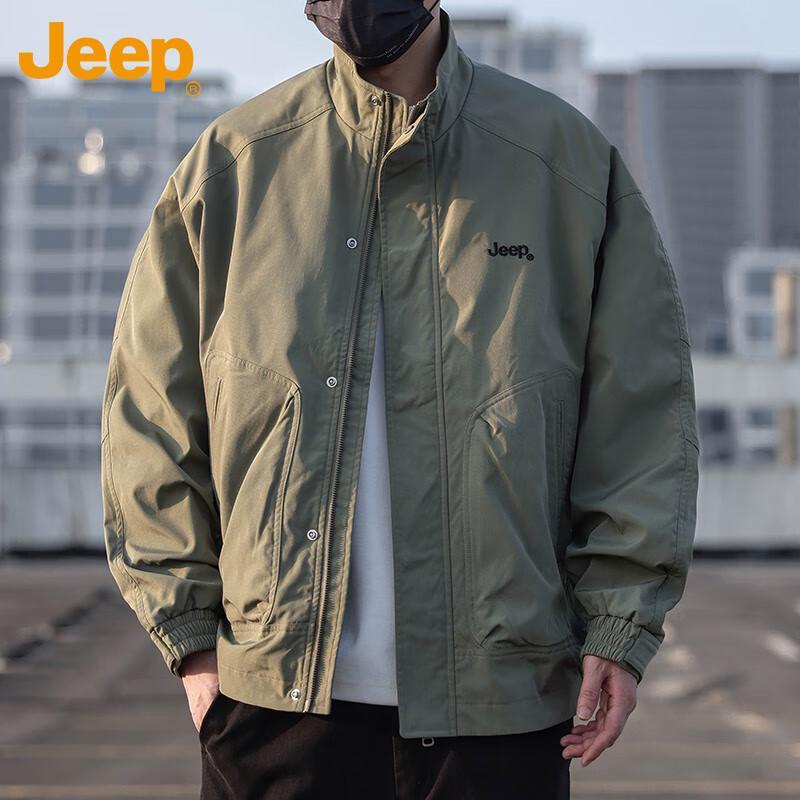 Jeep Men's Stand Collar Casual Jacket
