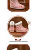 Winter 2025 Girls' Hanfu Butterfly Snow Boots: Handmade Velvet Embroidered Cotton Shoes
