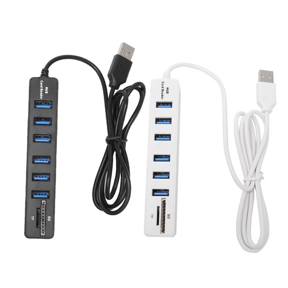 

AU USB 6 портовая док-станция Plug and Play память TF для ноутбука ПК белый