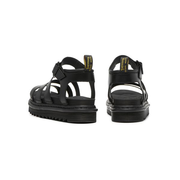 Dr. Sandálias Gladiadoras Martens Blaire Sandálias Femininas Pretas 24191001