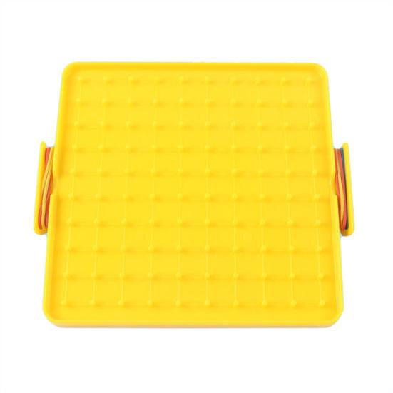 16x16cm Double Sided Geoboard Nails Peg Board Elastic Bands Kids Teaching Supplies