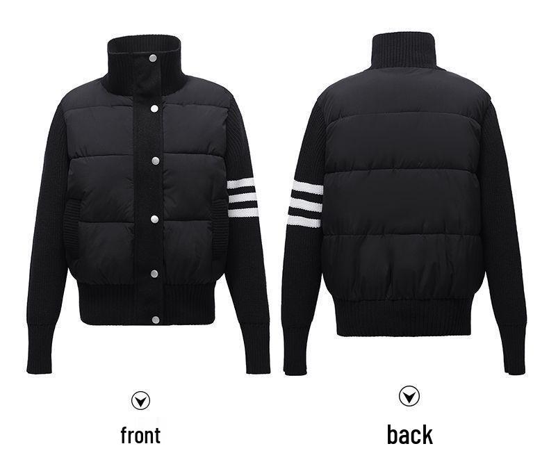 Women's High-End Winter Chenille Cotton Stand-Up Collar Knit Jacket