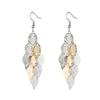 Vintage Colorful Hollow Leaf Drop Dangle Earrings For Women Girls 2023 Fashion Jewelry Lightweight Long Boho Delicate Earrings