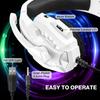 Wire Gaming Headphones New Design Soundproof Comfortable Hearing Protection Ear Muffs Professional Headset Leather RGB Lighting