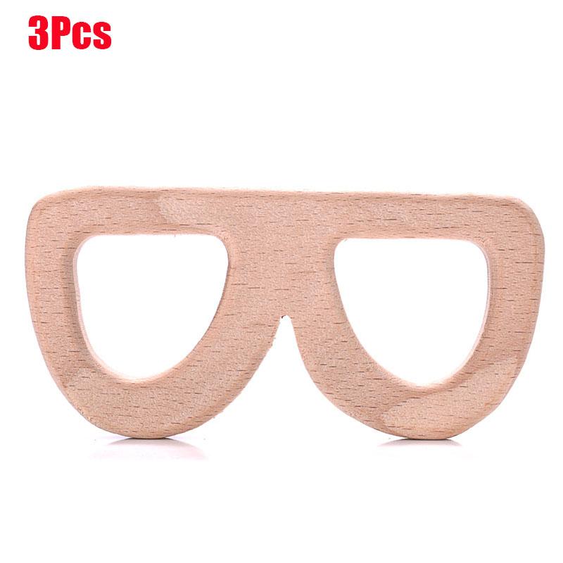 5Pcs Baby Animal Beech Wood Teething Rodent Flowers Clouds Tiny Rod Wooden Teether For Baby Pacifier Chain Pendant Chew Toys