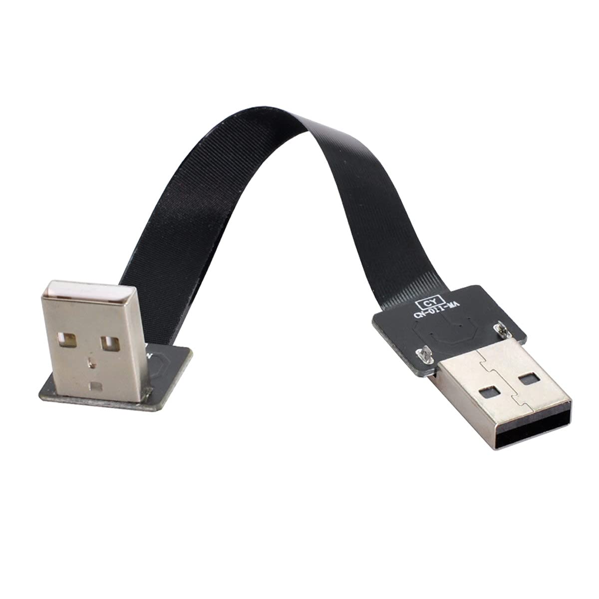 

Кабель Cablecc USB Папа-Папа Передача данных Плоский Тонкий FPC Кабель Угловой 90 градусов вниз для FPV Дисковый сканер Принтер 200CM 2.0 Тип-A Тип-A & & & чёрный