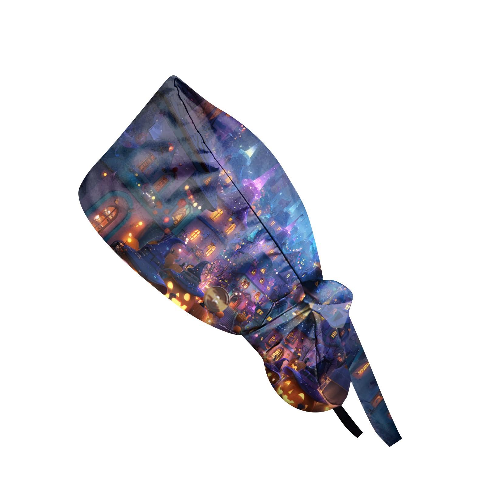 

Модная рабочая кепка с принтом на Хэллоуин, повседневная женская кепка с хвостиком, кепка с постиранной резинкой, кепка Baotou One Size