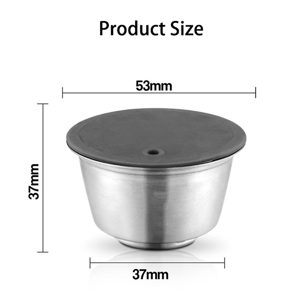 Stainless Steel Fillable Coffee Capsules Reusable Coffee Capsule Cup Filter Set Compatible with DOLCE GUSTO EDG Lumio