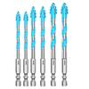 6/8/10/12mm Eccentric Drill Bits Four Edge Eccentric Twist Drill Bit Set High Hardness Bevel Tip Serrated Drill Bits