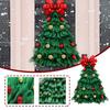 Tree Christmas Xmas Wreath Farmhouse Ornament Home Front Door Wall Hanging Decor