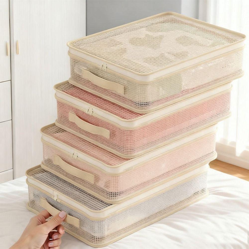 2Pcs PVC Blanket Pillow Storage Container Transparent Blanket Sorting Bags  Closet