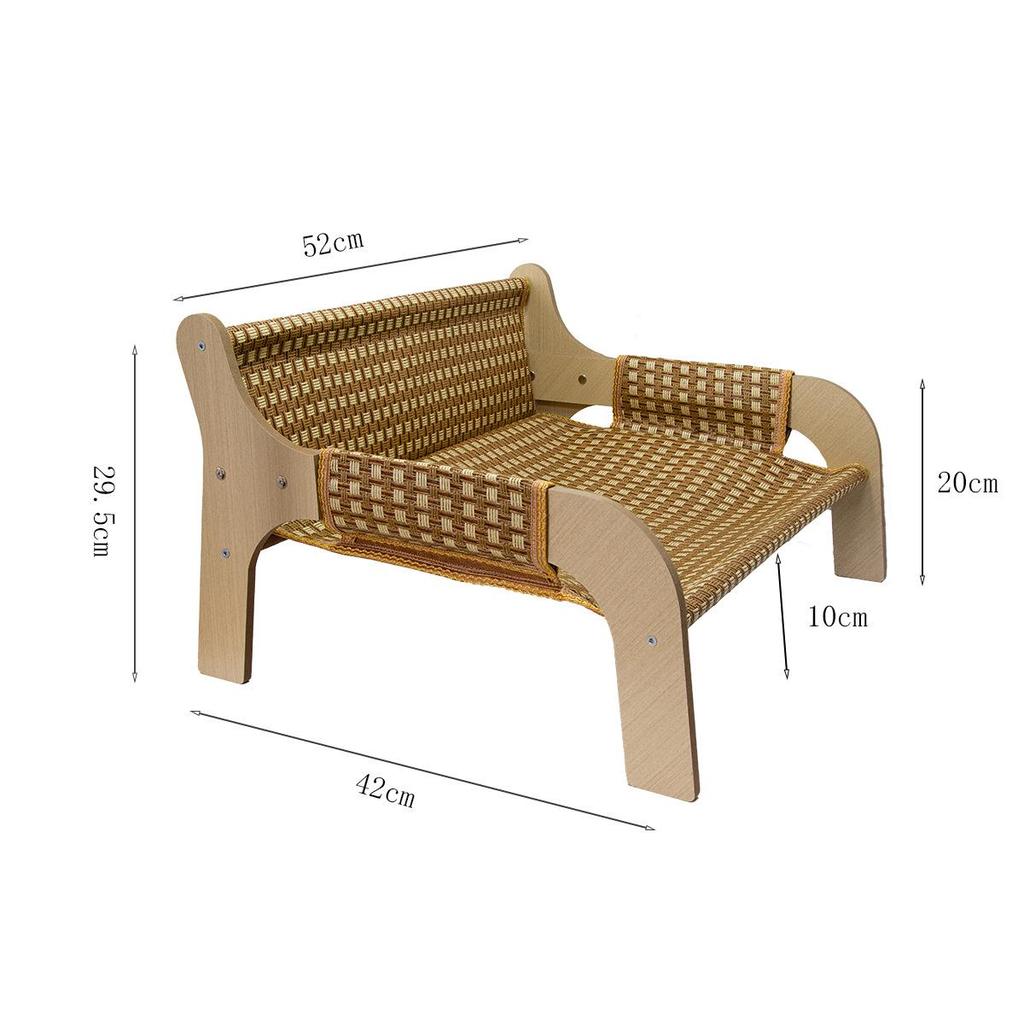 Scratch-Resistant Rattan Cat & Dog Sofa Bed