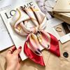 Spring and Autumn thin flight attendant occupation small scarf headscarf small square scarf female foreign style literary Korean versatile cartoon sil