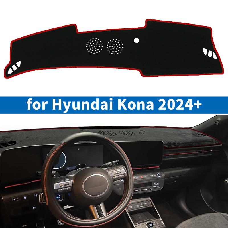 For Hyundai Kona 2024 2025 2026 (Without HUD) Accessories Sunshade Protective Carpet Dash Pad Dashmat Car Dashboard Mat