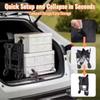 Camping Car 100L Large Capacity Folding Wagon Shopping Garden Pull Trolley Outdoor Portable Collapsible Picnic Stall Trolley
