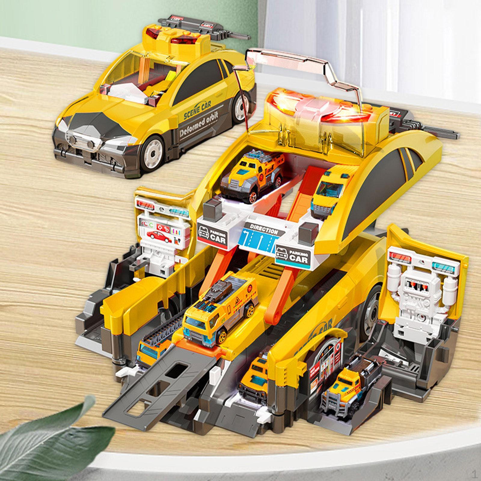 

Набір іграшок для дітей Carrier Truck Ejection Track, Creative, Deformation with 6 Small Engineering Car