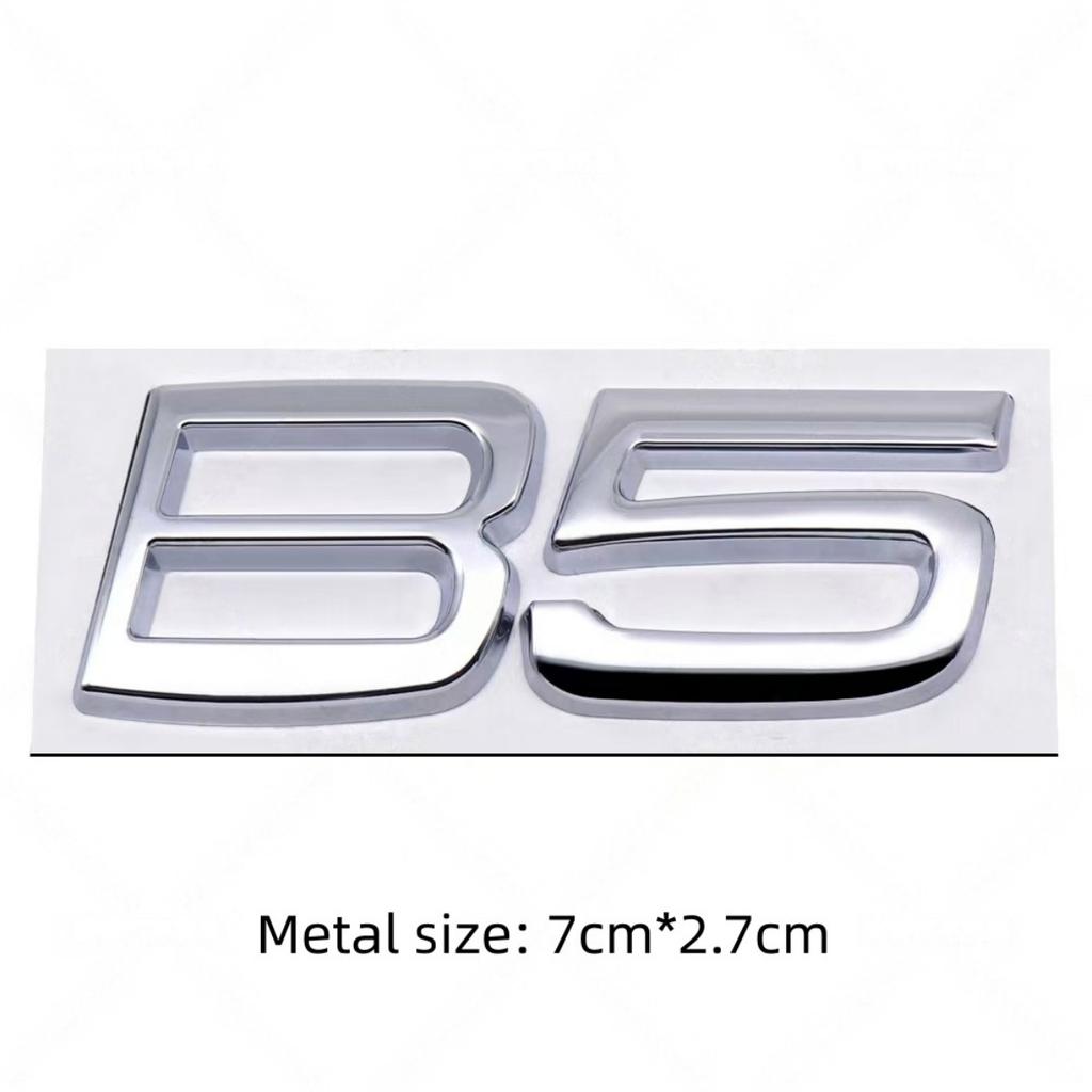 3D Metal AWD T5 T6 B5 B6 Letter Badge Sticker Rear Trunk Emblem Decal High-Quality Automotive Exterior Accessories