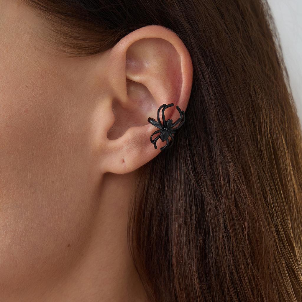 Creative Halloween Skull Hand Ear Bone Clip Earrings Personality Diablo Spider No Pierced Earrings