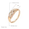 Simple Glossy Geometry Rings For Women Fashion  Rose Gold Color With Natural Zircon Accessories Daily Fine Jewelry
