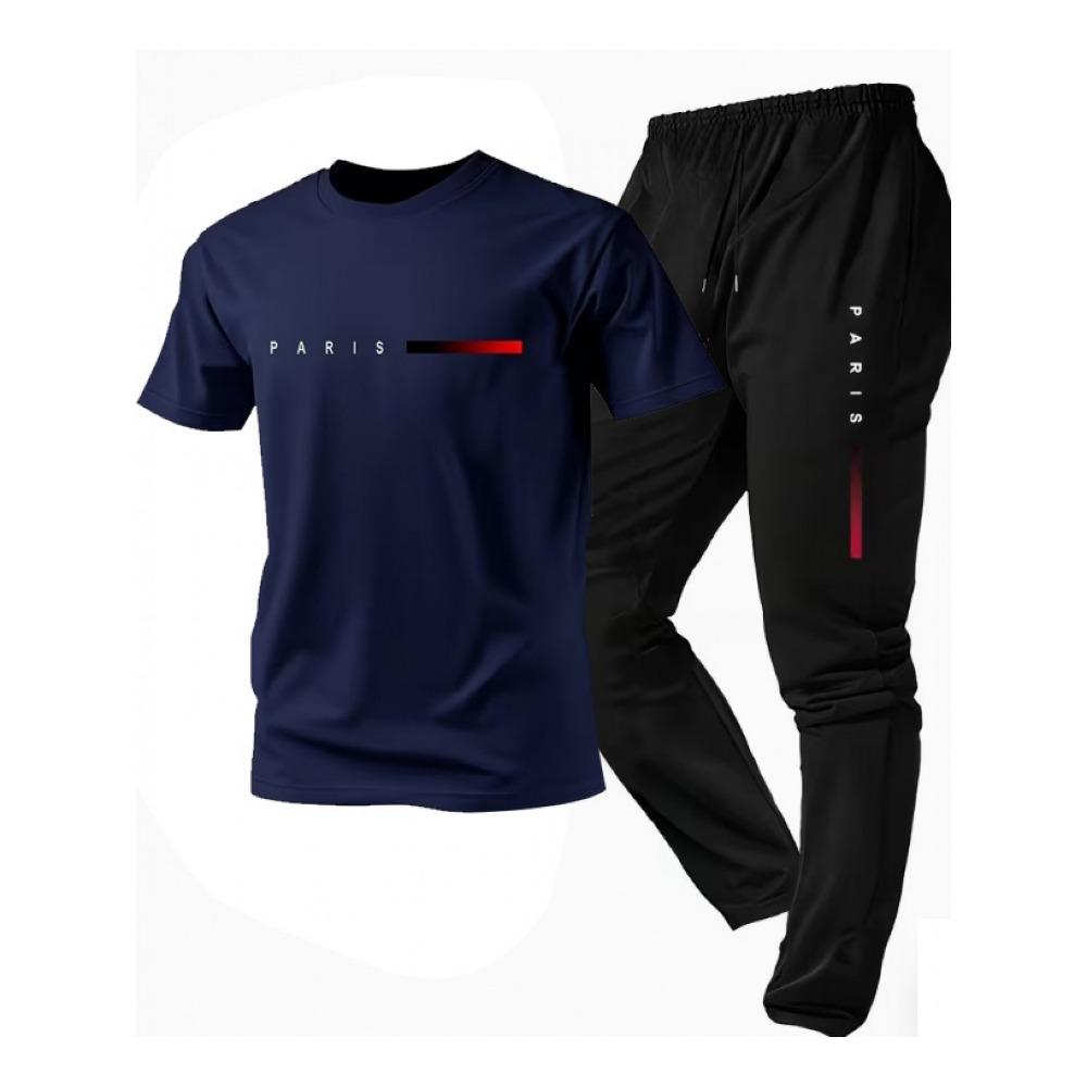 Men's Summer Short Sleeved Set, Casual Sportswear Set, Comfortable and Soft Fabric, Fashionable Style