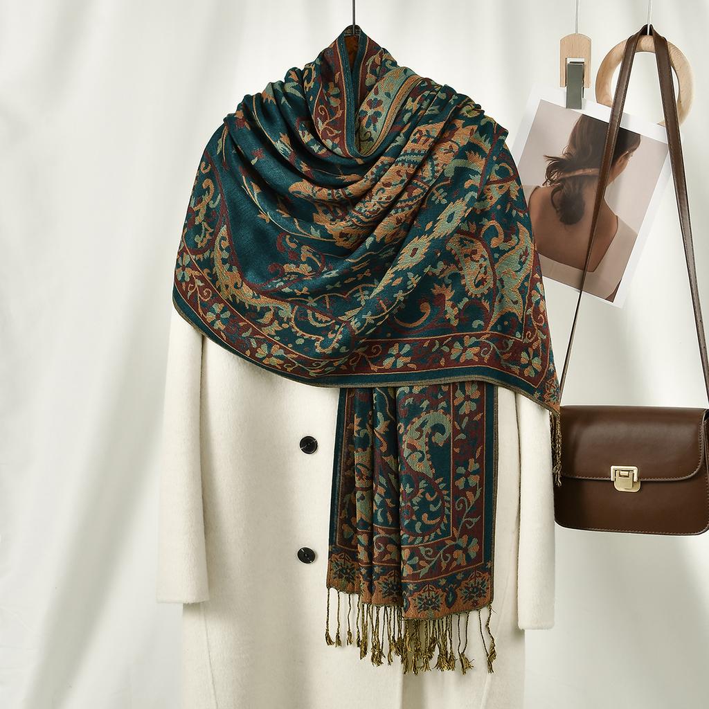 New  Cashmere Women Scarf Printed Winter Warm Shawl And Wraps Pashmina Bandana Long Jacquard Paisley Female Foulard