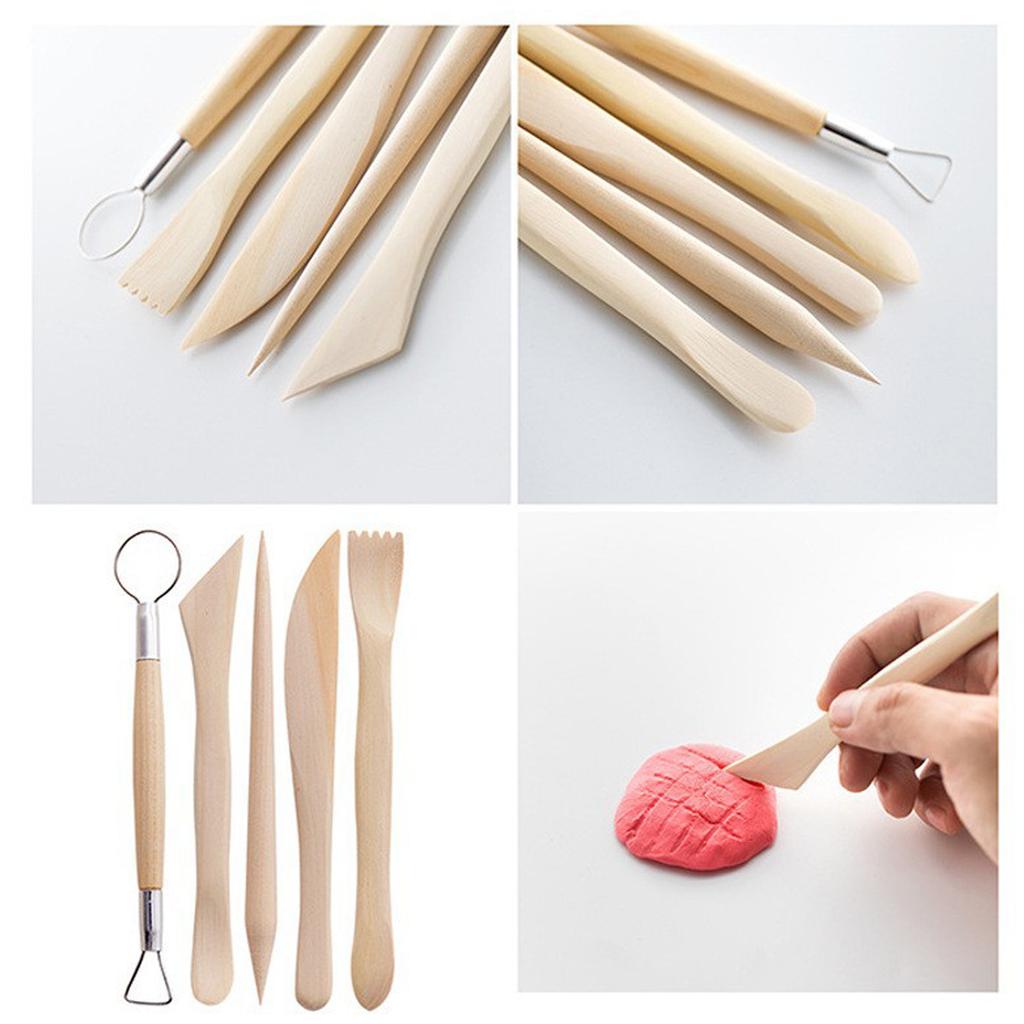 32Pcs Polymer Clay Tools Durable Wood Metal Comfortable Handle Food Grade Widely Used Clay Sculpting Tools for Craft DIY