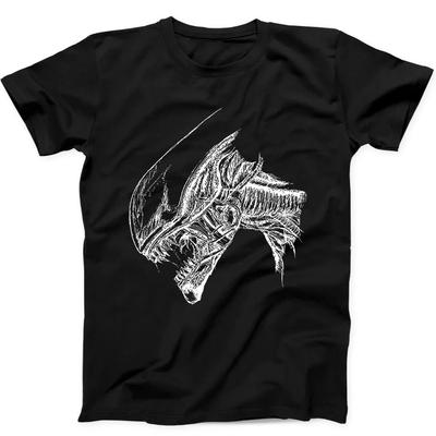 Alieni Xenomorfi Testa Guerriero Film Cult Anni '80 Sci-Fi Regalo T-Shirt Nera 15