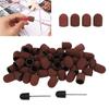 80# Grit Nail Art Sanding Heads Manicure Polishing Grinding Nail Drill Bits Sanding Bands Set