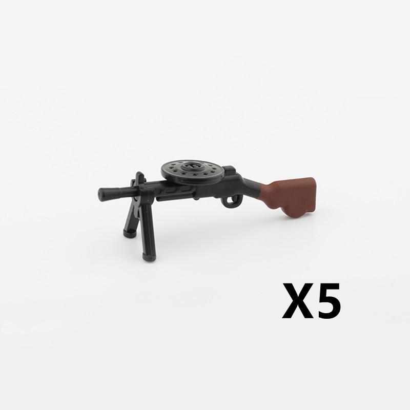 5/10 WW2 Soldier Weapons Building Block Two-color Printing Machine Rifle Submachine Sniper Guns Military Accessories Block Bricks C238