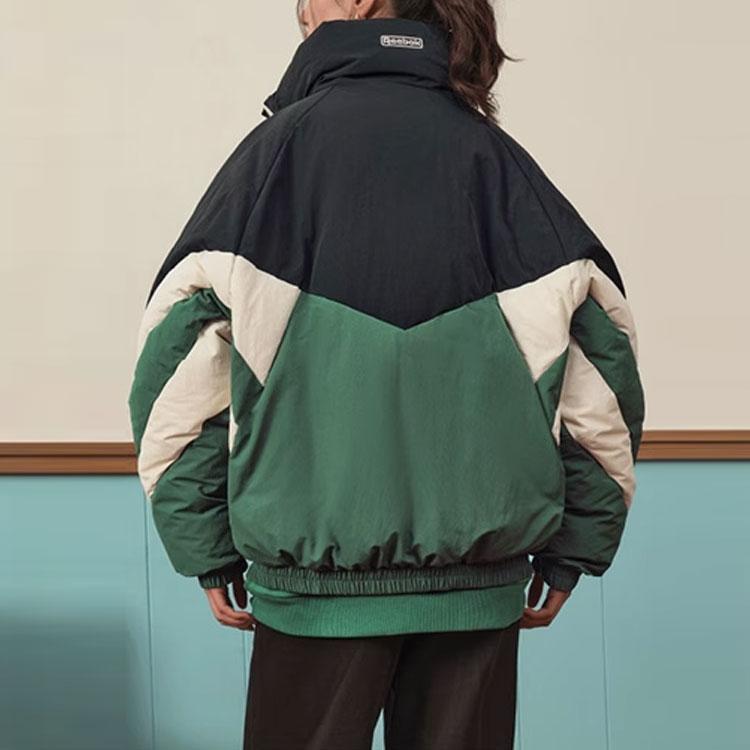 Reebok Lightweight Warm Windproof Loose Down Jacket Unisex Outerwear Dark-Green Black Cream 23FRC281UGL1