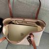 Cross-Border Large Capacity Canvas & Leather Tote - Fashionable Women's Shopping Bag