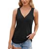 Women's  Solid Color V-neck Sleeveless Tank Top