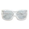 [MERRY PLEASURE] Sunglasses, Fashion Glasses, Men's & Women's, Wellington Square Style, Large Lenses, Light Colored Lenses, Black, Blue, Brown, Gray,
