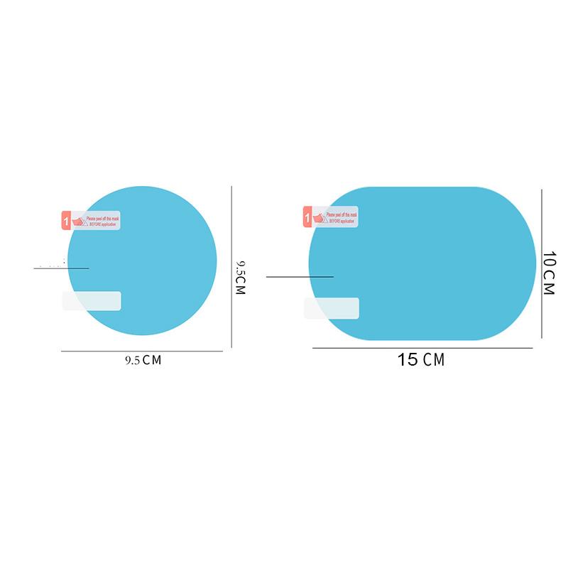 1Pair Car Rearview Mirror Sticker Round Rainproof Anti-fog Waterproof Nano Film Stickers Safety Driving Auto Exterior Accessory