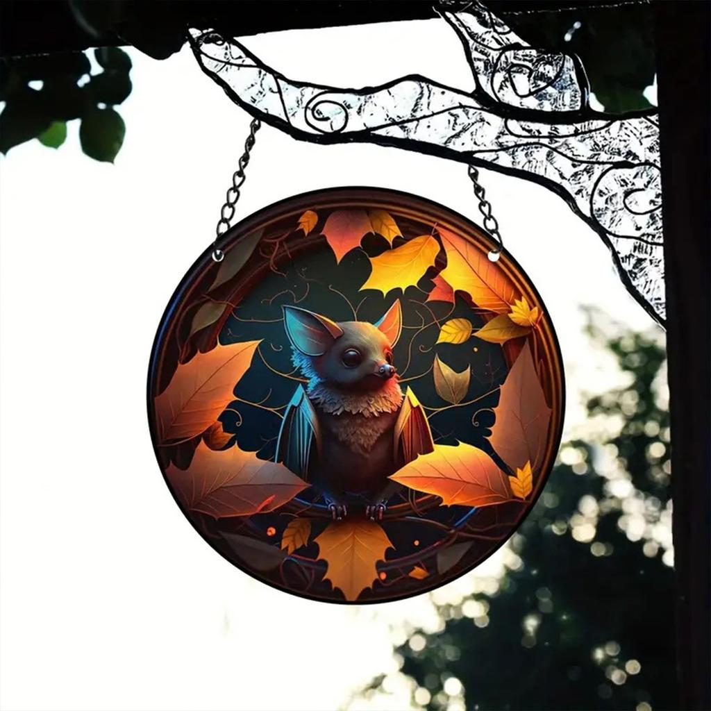 Kransskilt hengende akrylanheng Halloween akryldekorasjon