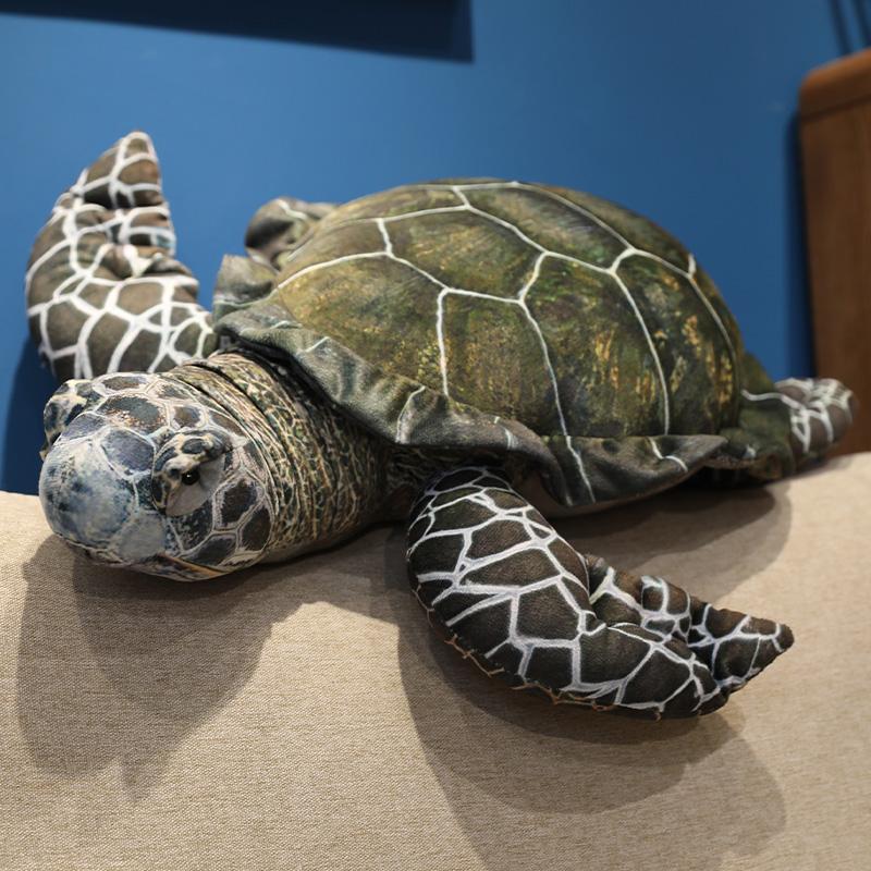 Favorite Toy Unisex Kids 35-70Cm Simulation Sea Turtle Plush Toys Super Soft Tortoise Stuffed Soft Animal Sea Turtle Pillow Cushion Home Decor Kids Gift