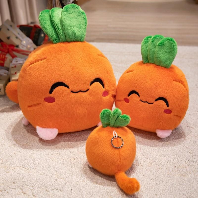Apple Eggplant Carrot Strawberries Cat Plush Toy With Pp Cotton Filling For Kids Bedroom Decor Gift For Girls And Boys