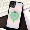 INS Colored Halo Minimalist Style Phone Case Magesafe Magnetic Wireless Charge Case For IPhone 16 11 12 13 14 15 Pro