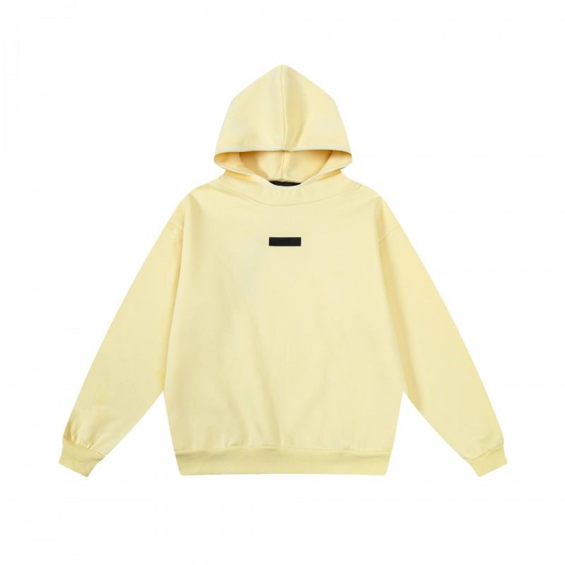 Unisex FOG Icon Double-Line Hoodie Cotton Warm Fleece Lined Crewneck Sweatshirt Winter Streetwear