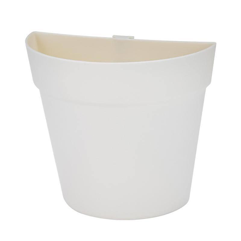 

Настенный пластиковый горшок для растений, креативный настенный полукруглый маленький цветочный горшок, настенное украшение бежевый