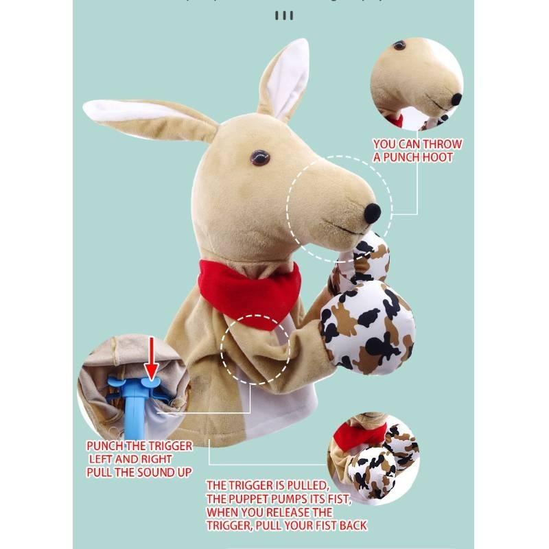 Adorable Plush Boxing Hand Puppets With Sound Interactive Cartoon Toy For All Ages