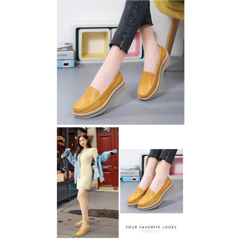 Jarní a podzimní novinka Plochý šikmý podpatek Všestranný Silný spodní střední podpatek Běžné dámské jednobotky