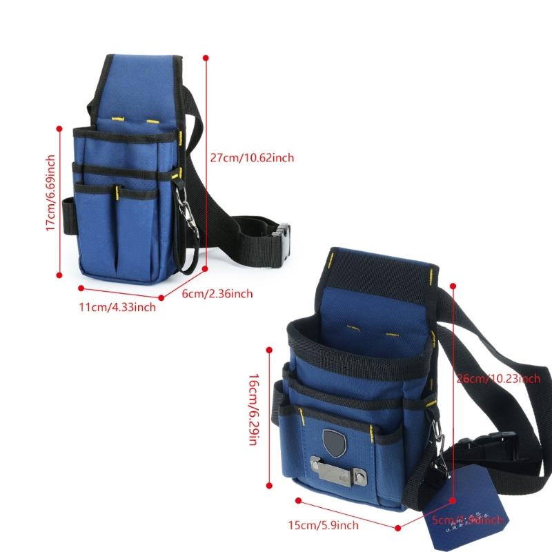 Portable Waist Tool Bags Tool Storage Pouch Bag Work Belt Attachment Pouch for Electricians Tool Carpenters Accessories