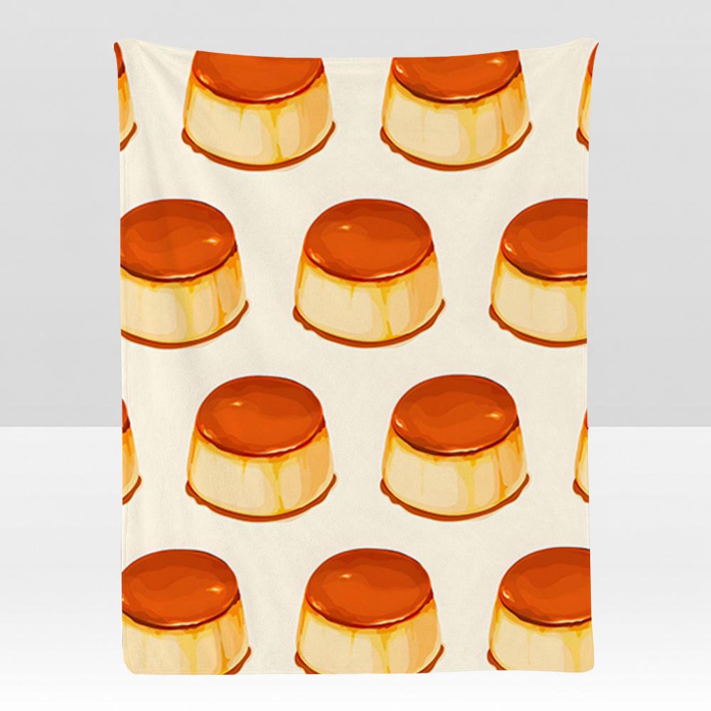 Food Ppudding Throw Soft Flannel Blanket for Bed Bedroom Sofa Picnic Throw Skinfriendly Breathable Gift Cover