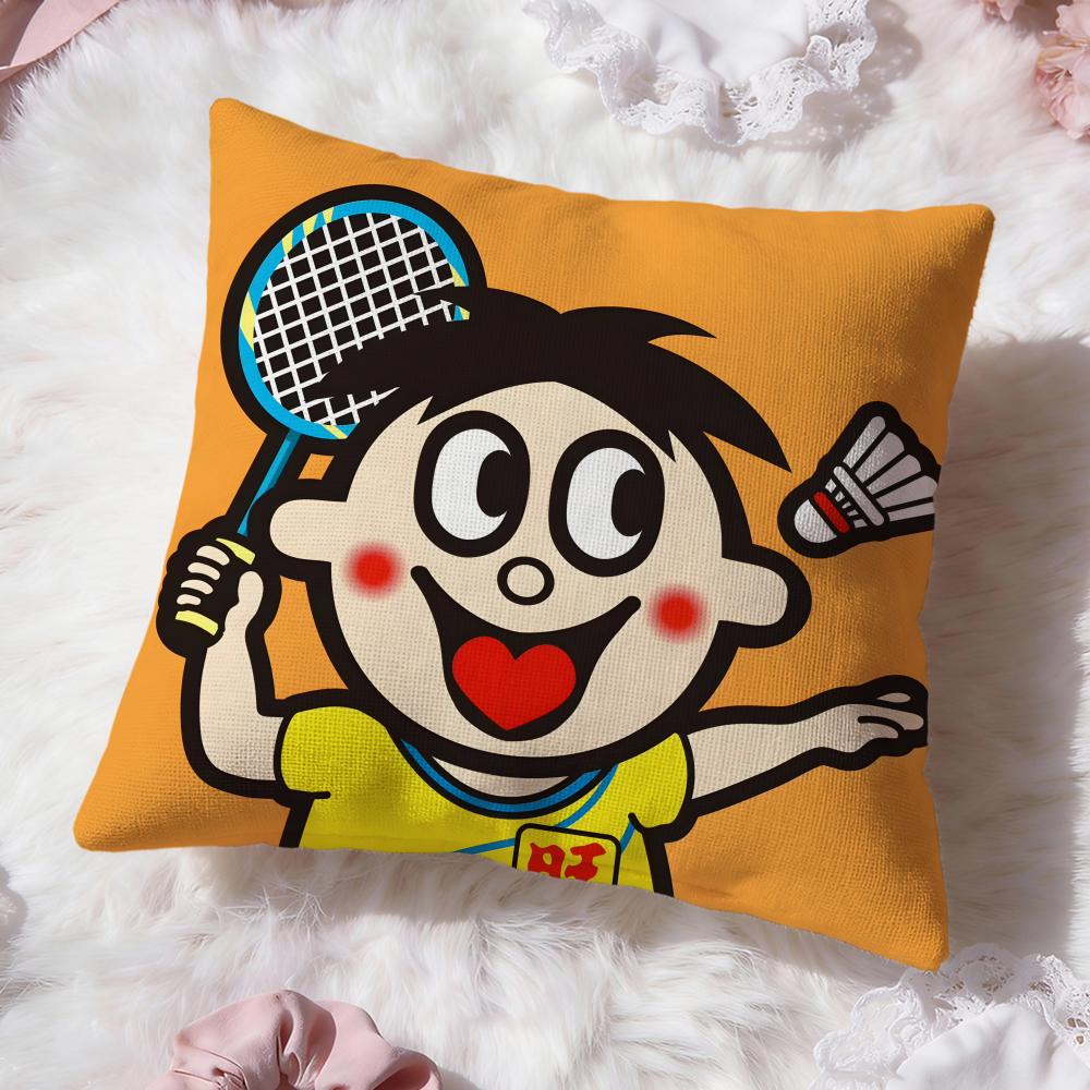 cute red boy Wangzai Cushion Cover Premium Comfort Reversible Pillow Cove -Two in One Design for Any Room & Car Interior