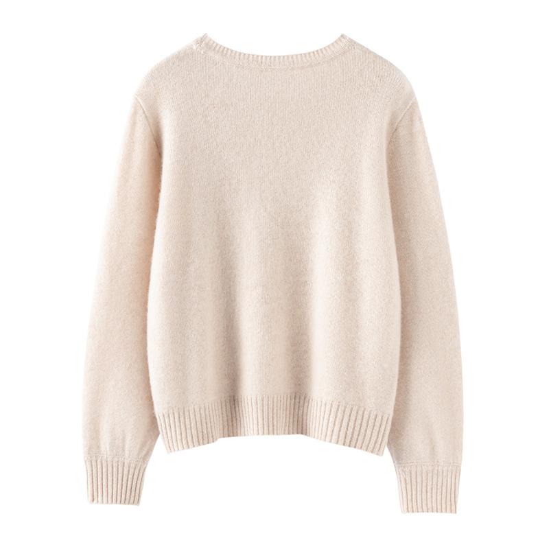 Women's Cashmere Sweater Qinghe Cashmere 30% Cashmere 70% Wool Autumn and Winter Cashmere Pullover Soft and Warm