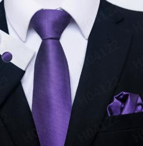 Herren-Krawatten- und Einstecktuch-Set mit floralem Streifenmuster für formelle Geschäfts- und Hochzeitsanlässe