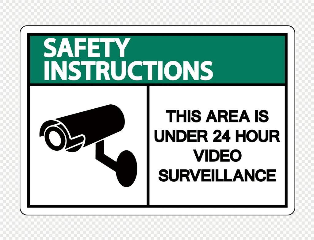 24-hour Video Surveillance Metal Sign Plaque Security Warning Decorative Plates For Outdoors Man Cave Hotel Home Wall Decor