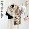 VICTORIA&VERA Mulberry Silk Printed Scarf